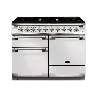 Rangemaster Elise 110cm Dual Fuel 94250 Range Cooker in White with 6 Burner FSD Hob Rangemaster Elise 110cm Dual Fuel 94250 Range Cooker in White with 6 Burner FSD Hob